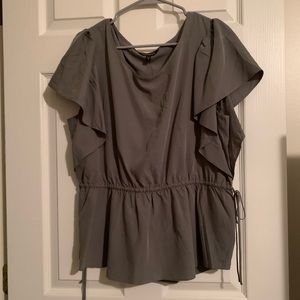 NWT Express Olive Green Cinched waist Blouse